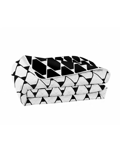 Zdjęcie: Narzuta Rhombuses biało-czarna 170x210 cm DECO KING