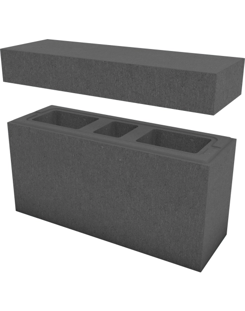 Zdjęcie: System ogrodzeniowy Murro XL daszek10x22x67,2 cm grafitowy POLBRUK