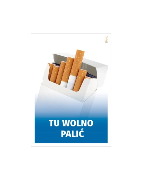 Zdjęcie: Oznaczenie "Tu wolno palic" 14,8x21 cm METRO