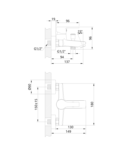 Zdjęcie: Bateria wannowa Bralos czarny INVENA