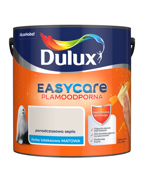 Zdjęcie: Farba do wnętrz EasyCare 2,5 L ponadczsowa sepia DULUX