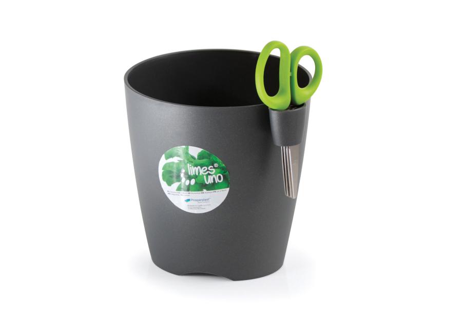 Zdjęcie: Doniczka Limes Uno grafit 13 cm PROSPERPLAST