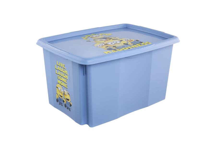 Zdjęcie: Skrzynka obrotowa z pokrywą Karolina Minions happiness 45 L KEEEPER