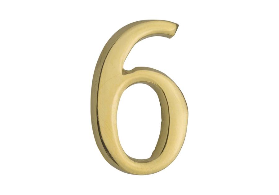 Zdjęcie: Cyfra 6 lub 9 samoprzylepna mosiężna 50 mm METRO