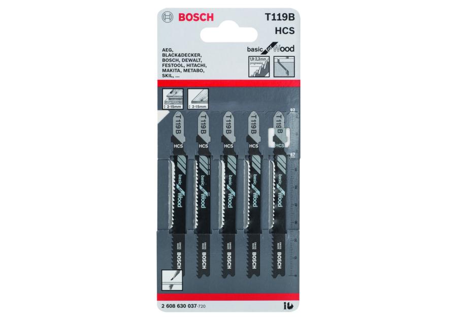 Zdjęcie: Brzeszczot do wyrzynarek Bosch Basic for Wood T119 BOSCH