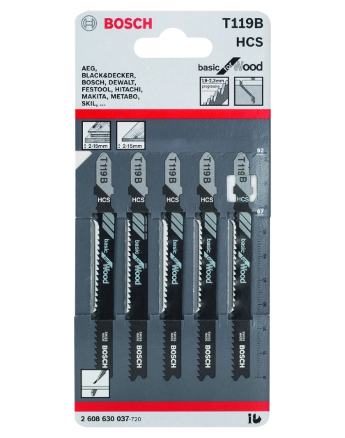 Zdjęcie: Brzeszczot do wyrzynarek Bosch Basic for Wood T119 BOSCH