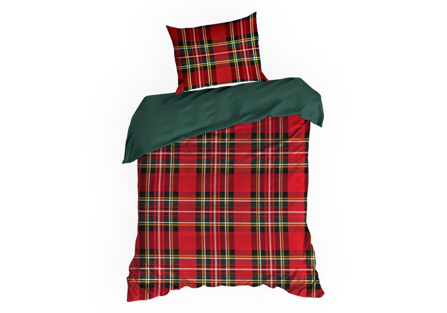 Zdjęcie: Komplet pościeli bawełnianej z nadrukiem świątecznym Jenny 140x200 cm, 70x80 cm - 1 szt. EUROFIRANY