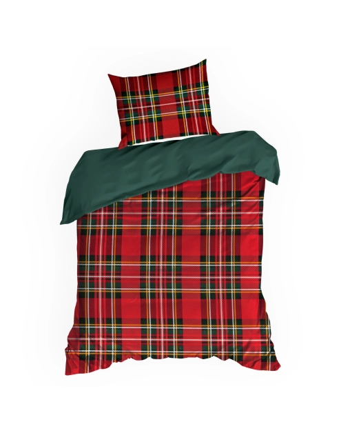 Zdjęcie: Komplet pościeli bawełnianej z nadrukiem świątecznym Jenny 140x200 cm, 70x80 cm - 1 szt. EUROFIRANY