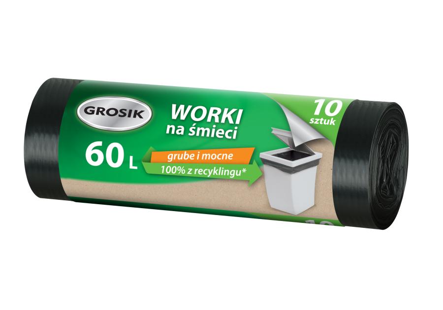 Zdjęcie: Worki na śmieci 60 L - 10 szt. GROSIK