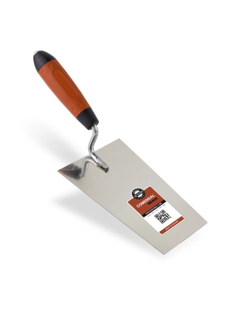 Zdjęcie: Kielnia sztukatorska nierdzewna trapez NIT 180 mm Soft Nova czerwona COMENSAL