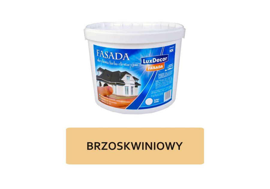 Zdjęcie: Farba fasadowa 10 L brzoskwiniowa LUXDECOR