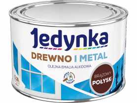 Emalia olejno-alkidowa drewno i metal brąz 0,36 L połysk JEDYNKA