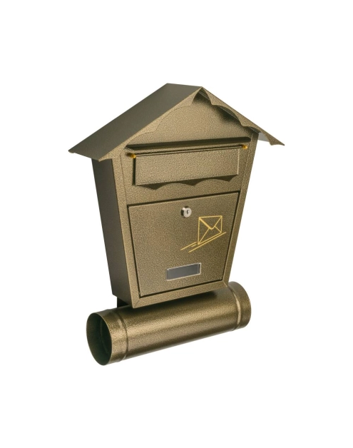 Zdjęcie: Skrzynka na listy SD2T domek z tubą antyk złoty METRO