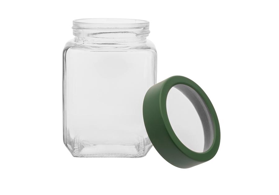 Zdjęcie: Pojemnik kwadratowy z zieloną pokrywką 500 ml ALTOM DESIGN