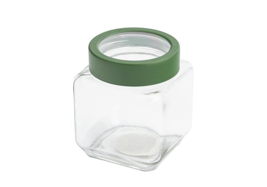 Zdjęcie: Pojemnik kwadratowy z zieloną pokrywką 500 ml ALTOM DESIGN