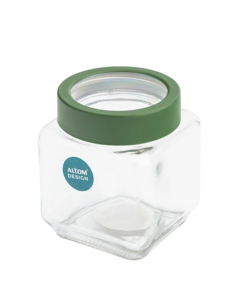 Zdjęcie: Pojemnik kwadratowy z zieloną pokrywką 500 ml ALTOM DESIGN