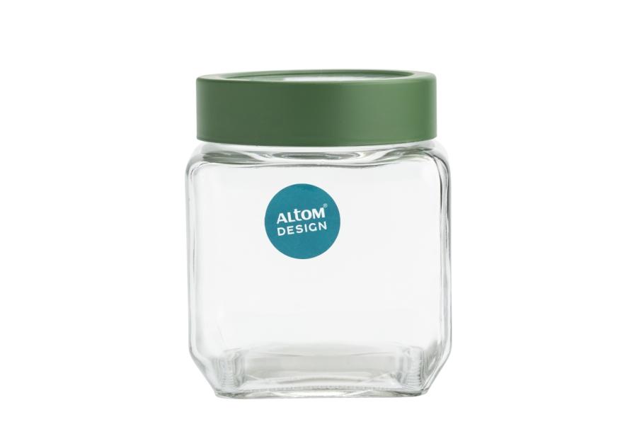 Zdjęcie: Pojemnik kwadratowy z zieloną pokrywką 500 ml ALTOM DESIGN