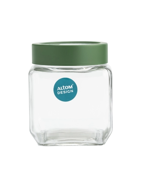 Zdjęcie: Pojemnik kwadratowy z zieloną pokrywką 500 ml ALTOM DESIGN