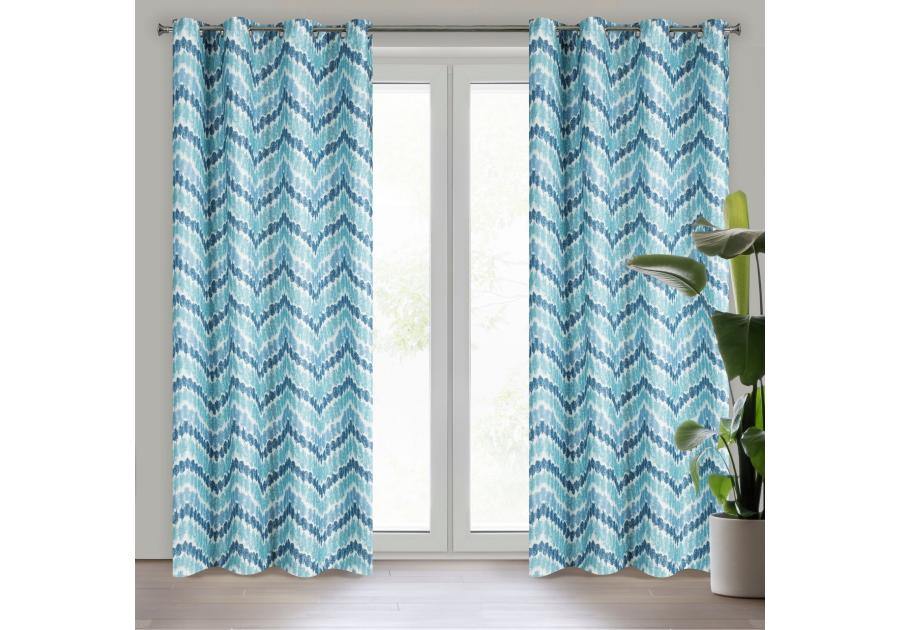 Zdjęcie: Zasłona gotowa Ann 140x250 cm niebieski EUROFIRANY