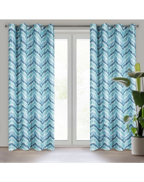 Zdjęcie: Zasłona gotowa Ann 140x250 cm niebieski EUROFIRANY