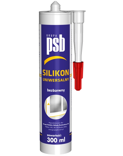 Zdjęcie: Silikon uniwersalny bezbarwny 300 ml PSB