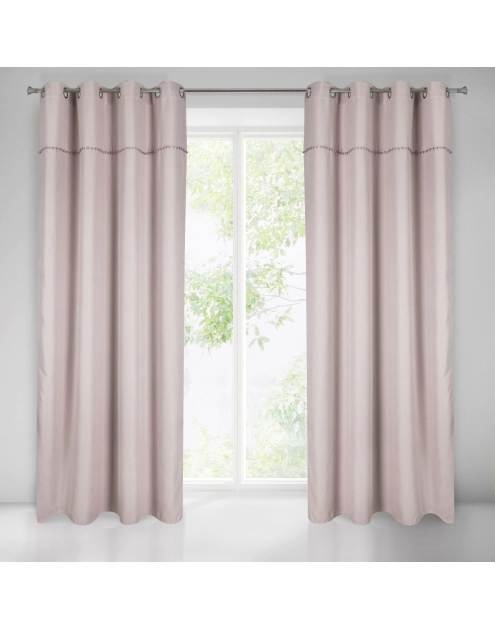 Zdjęcie: Zasłona gotowa Azra 140x250 cm różowy EUROFIRANY