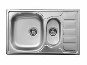 Zlewozmywak  Soul satyna 1,5K Z/O 780x490x160, 3,5" + osprzęt DEANTE