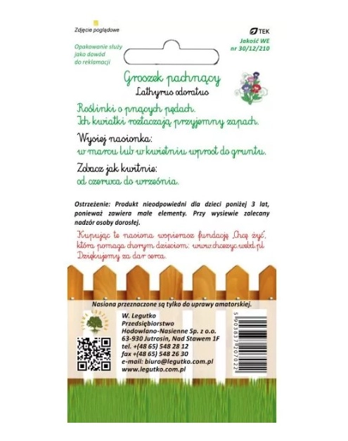 Zdjęcie: Groszek pachnący mieszanka 2 g W.LEGUTKO