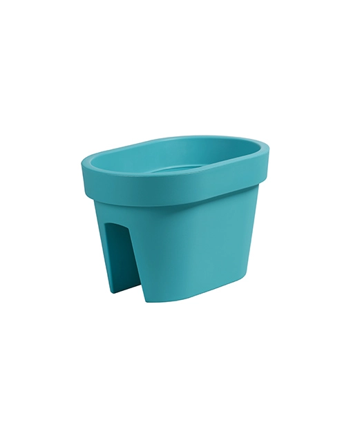 Zdjęcie: Donica Lofly Railing turkus morski 27 cm PROSPERPLAST