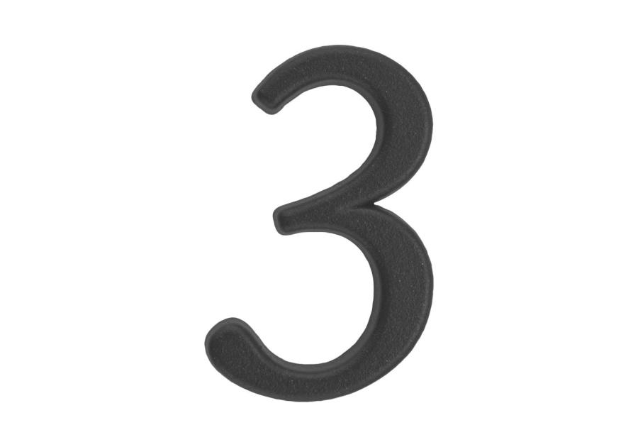 Zdjęcie: Cyfra 3 znal grafit 50 mm METRO