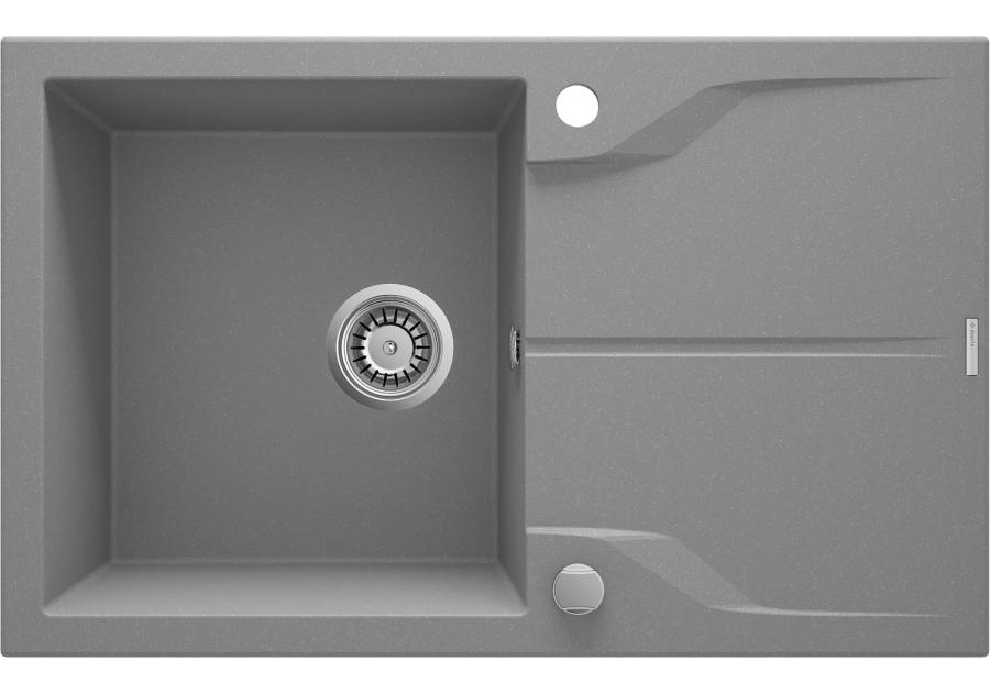 Zdjęcie: Zlewozmywak Andante szary metalik granit 1K Z/O 780x490x194, space saver DEANTE