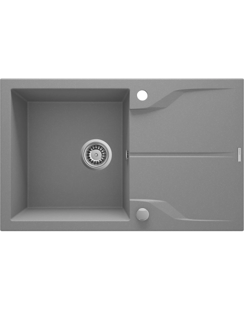 Zdjęcie: Zlewozmywak Andante szary metalik granit 1K Z/O 780x490x194, space saver DEANTE