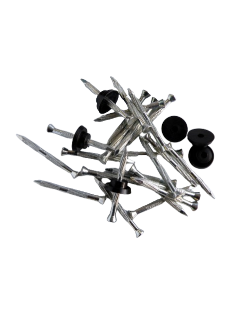 Zdjęcie: Gwoździe z podkładkami do montażu folii kubełkowej 100 szt. PLAST-MASTER