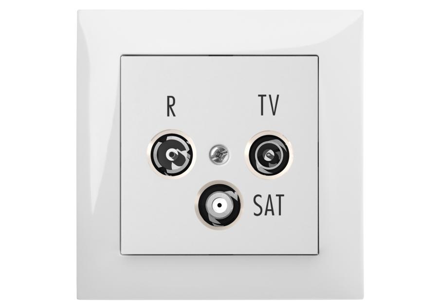 Zdjęcie: Gniazdo podtynkowe Sentia R-TV-SAT końcowe B/R biały EPN