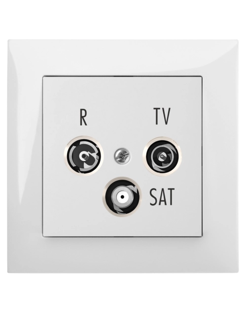 Zdjęcie: Gniazdo podtynkowe Sentia R-TV-SAT końcowe B/R biały EPN
