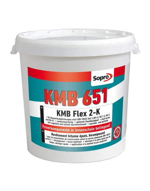 Zdjęcie: Grubowarstwowa bitumiczna masa uszczelniająca 2-K KMB 651 SOPRO