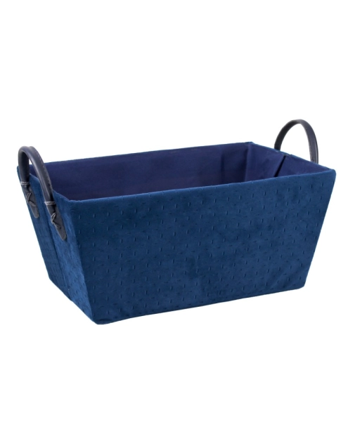 Zdjęcie: Koszyk Velvet z uchwytami ytl19-513.nb.m prostokątny niebieski TIN TOURS