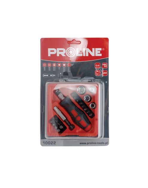 Zdjęcie: Wkrętak + 22 szt. końcówek i nasadek CR-V PROLINE