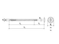 Zdjęcie: Wkręty ciesielskie do drewna z łbem podkładkowym WKCP 10x120 WKRĘT-MET