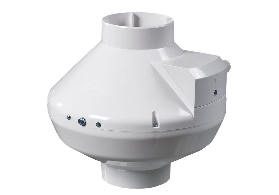 Zdjęcie: Wentylator kanałowy odśrodkowy w obudowie z plastiku, 100 mm, 250 m3/h, 230 V VENTIKA