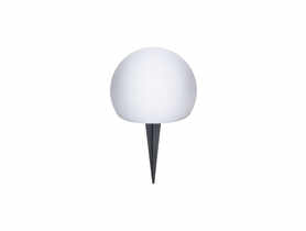 Lampka solarowa kula 20 cm RGB + pilot biała naziemna VOLTENO