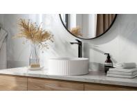 Zdjęcie: Bateria umywalkowa wysoka Alonia czarny połysk INVENA