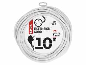 Przedłużacz 10 m, 1 gniazdo, biały, PVC, 1 mm2 EMOS