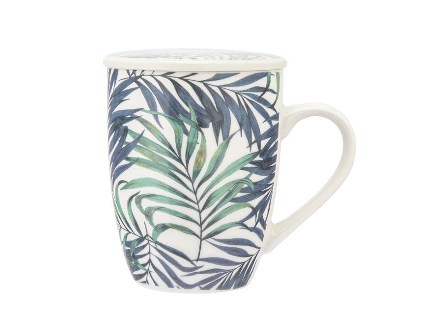 Zdjęcie: Kubek z zaparzaczem i pokrywką 340 ml dekoracja liście ALTOM DESIGN