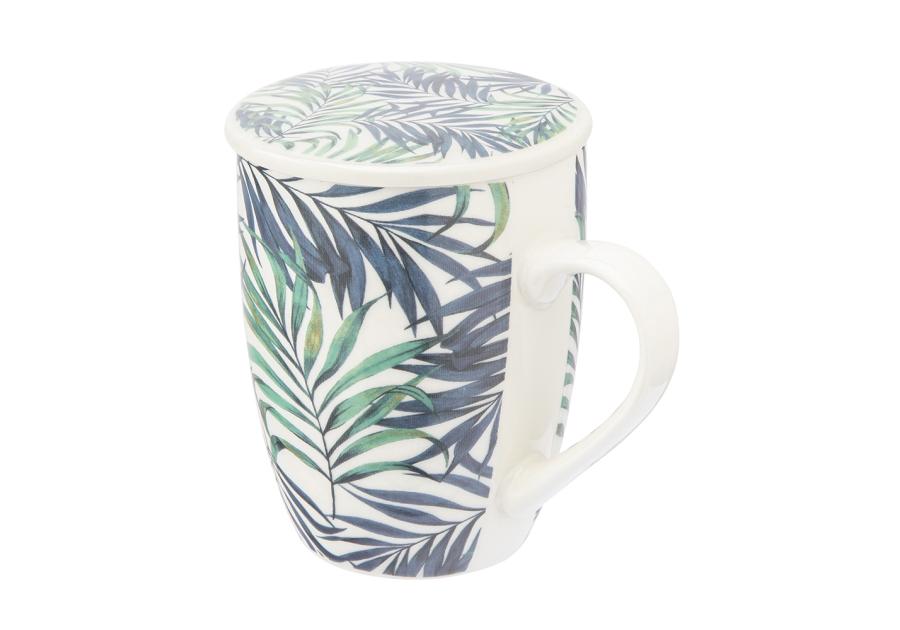 Zdjęcie: Kubek z zaparzaczem i pokrywką 340 ml dekoracja liście ALTOM DESIGN