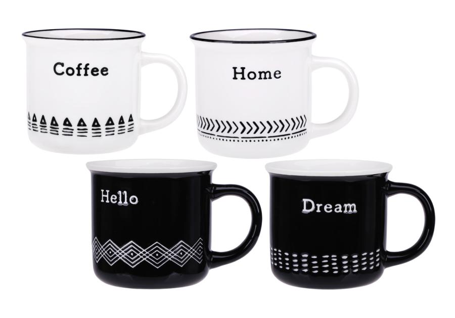 Zdjęcie: Kubek Black and white 360 ml z porcelany New Bone 81465 RAVI