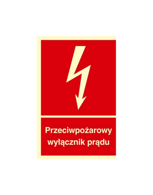 Zdjęcie: Oznaczenie "Przeciwpożarowy wyłącznik prądu" 15x22,2 cm METRO
