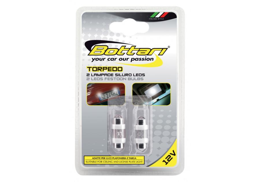 Zdjęcie: Diody podświetlające 3 Led, 12V, białe 10x31 mm BOTTARI