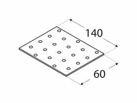 Płytka perforowana 6x14 cm PP5 DMX