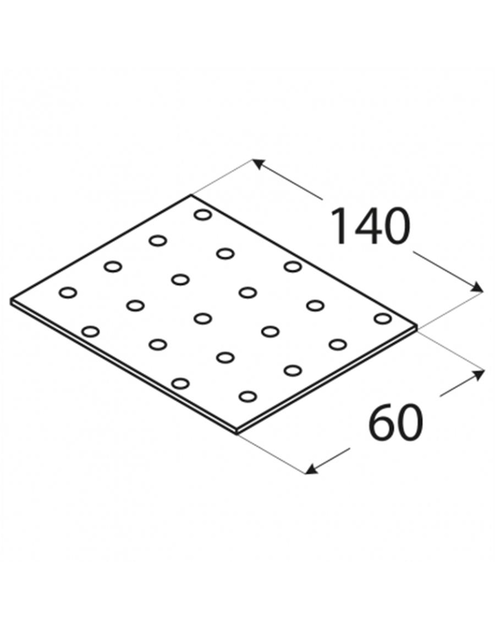 Zdjęcie: Płytka perforowana 6x14 cm PP5 DMX